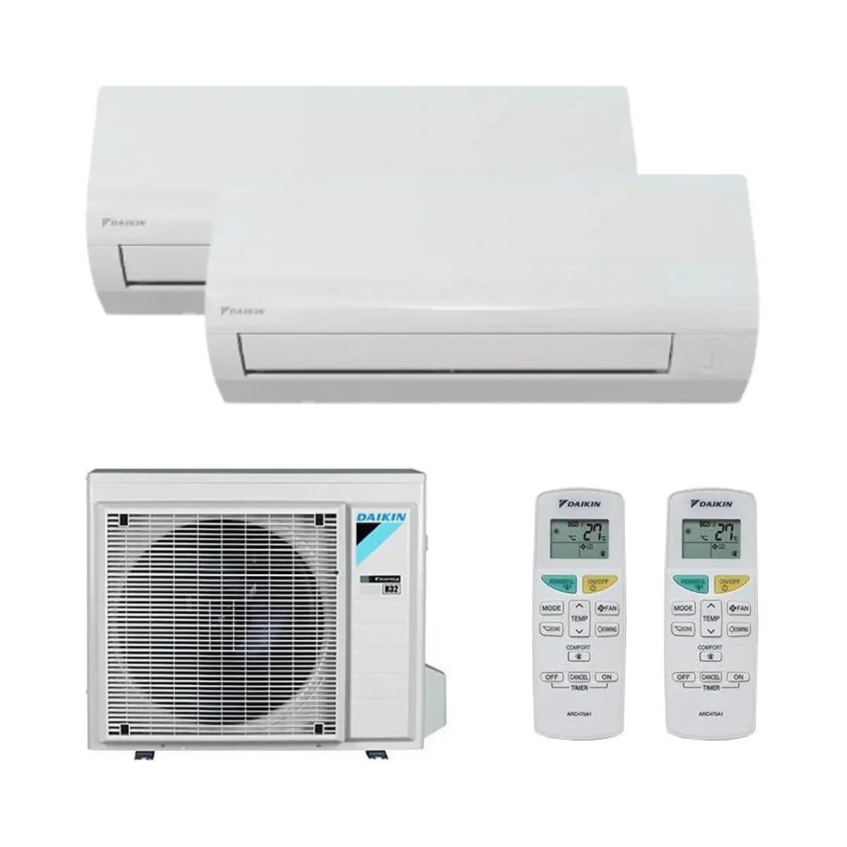 Climatiseur 2x1 avec wifi Daikin Sensira 2,5 kW + 3,5 kW