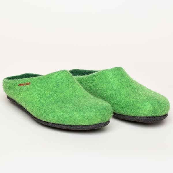 Pantoufle feutre vert granny taille 36