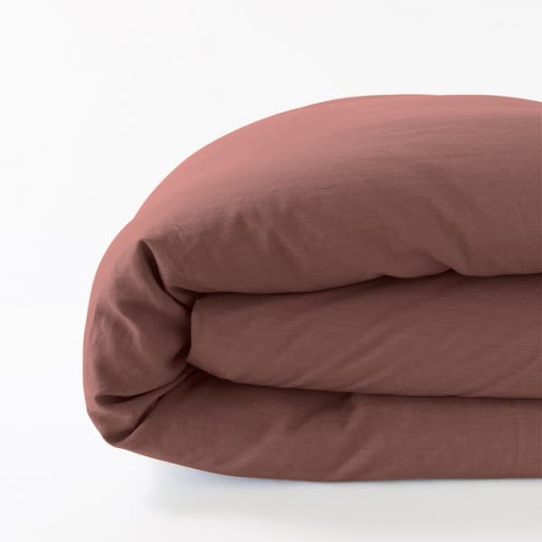 housse de couette lin muscade 140x200