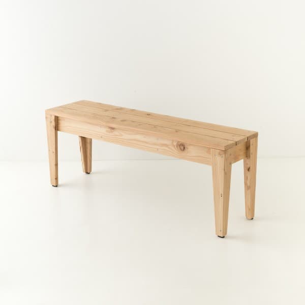 Banc de jardin 120 cm en mélèze naturel brut syno