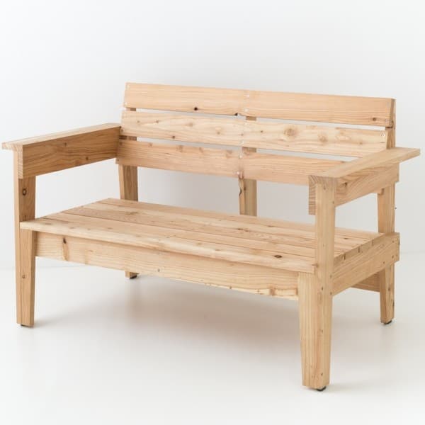 Canapé de jardin en mélèze basalte black