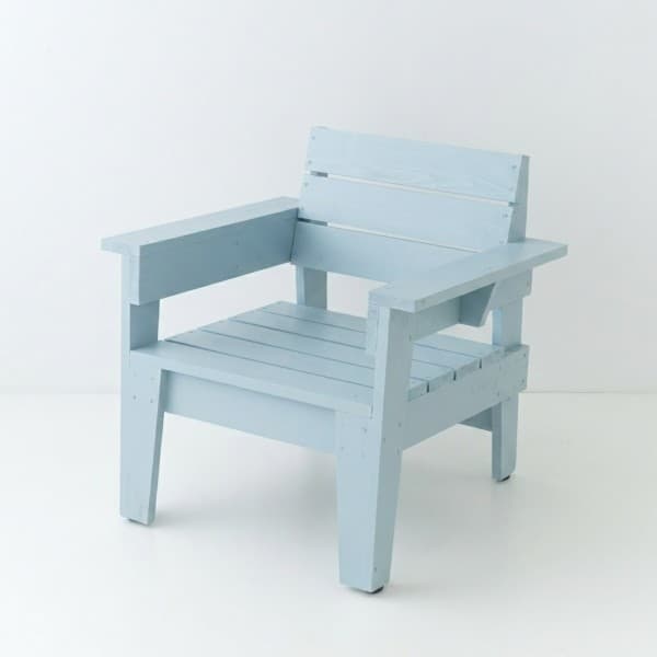 Fauteuil de jardin en mélèze laqué extrême pastel