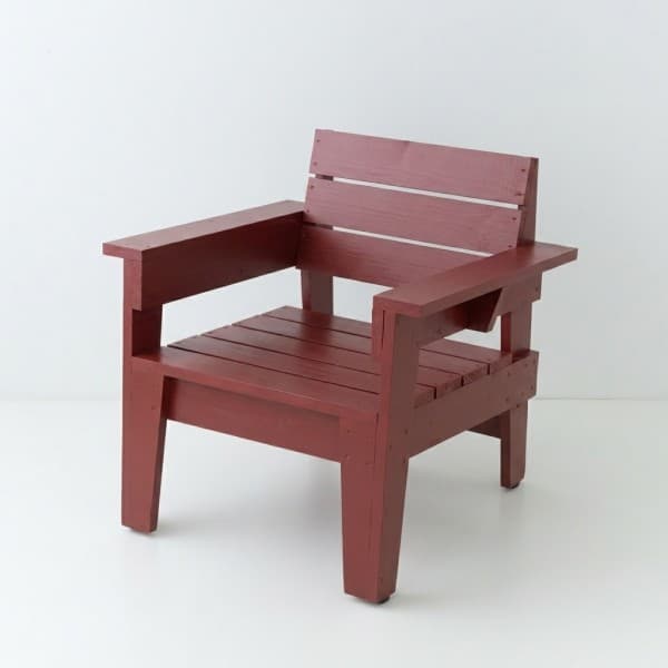 Fauteuil de jardin en mélèze laqué oslo syno