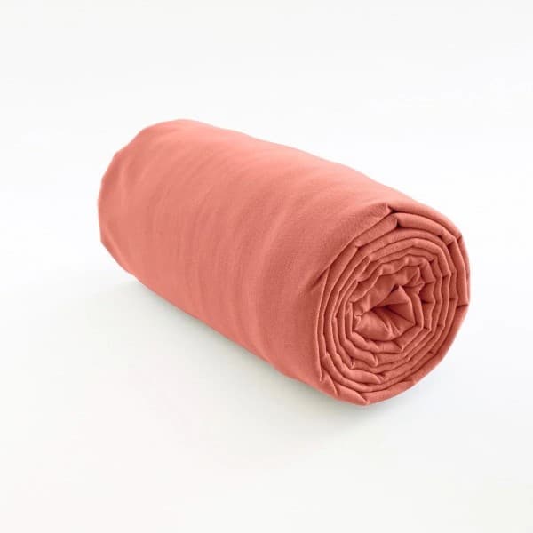 drap housse lin corail 30 cm (matelas 25 + retour 5) 90x200