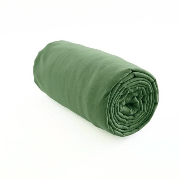 drap housse lin vert treillis 160x200 25 cm (matelas 20 + retour 5)