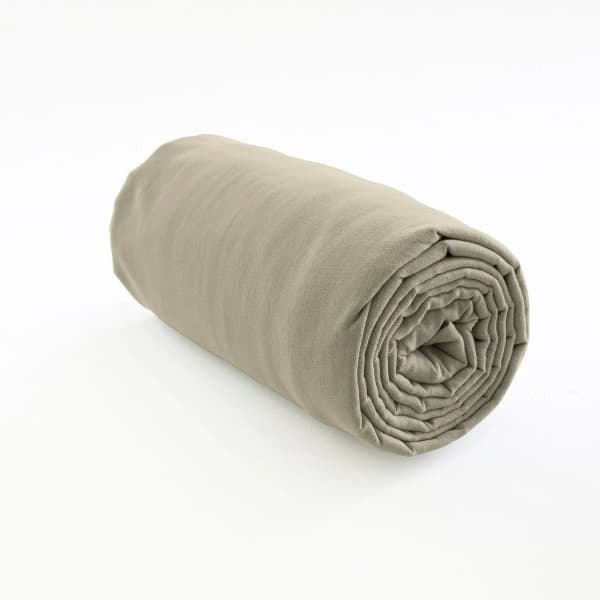 drap housse lin grège 140x200 20 cm (matelas 15 + retour 5)