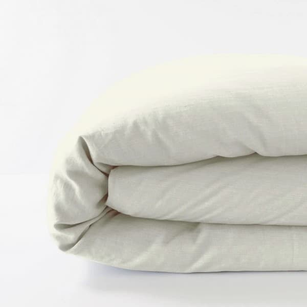 housse de couette lin perle 200x200