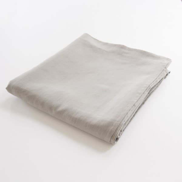 drap de lit plat 100% lin cendre 180x290