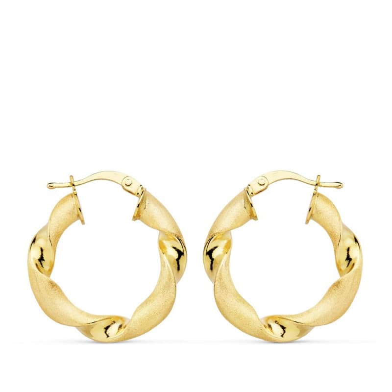 Créoles Or 18 Carats 750 Jaune - Torsadées