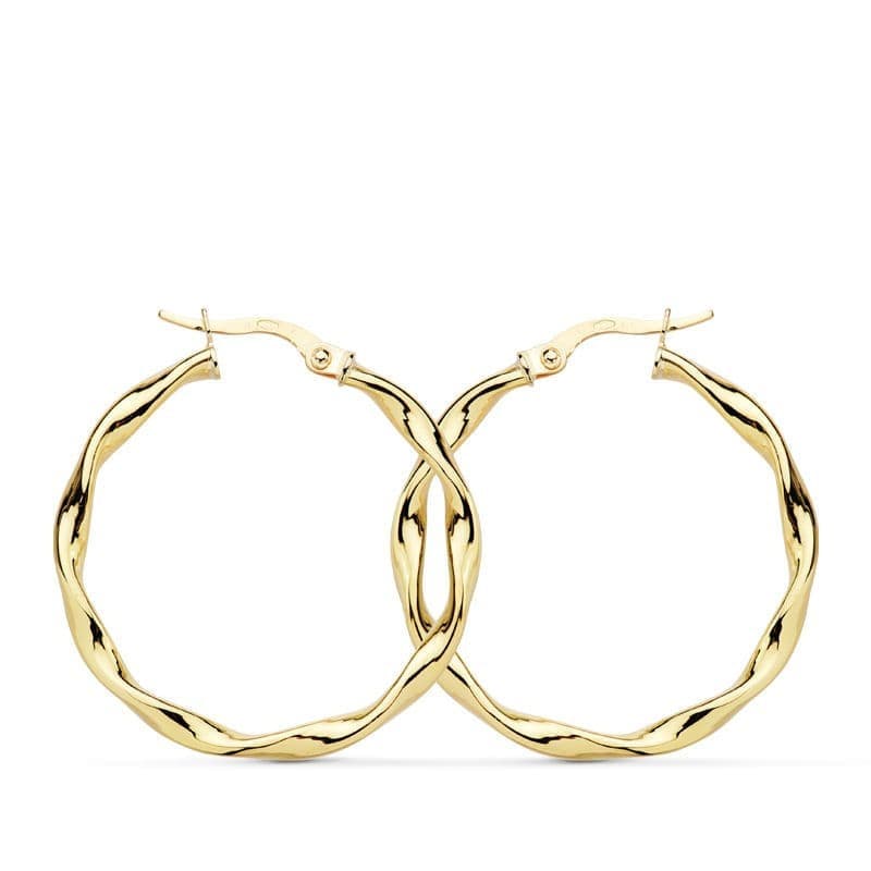 Créoles Or 18 Carats 750 Jaune - Torsadées