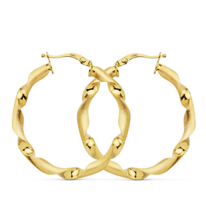 Créoles Or 18 Carats 750 Jaune - Torsadées