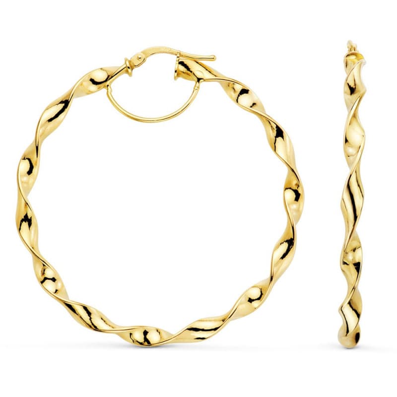 Créoles Or 18 Carats 750 Jaune - Torsadées