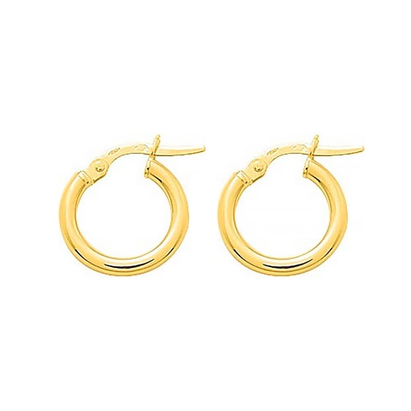 Boucles d'Oreilles Or Jaune - Créoles Femme