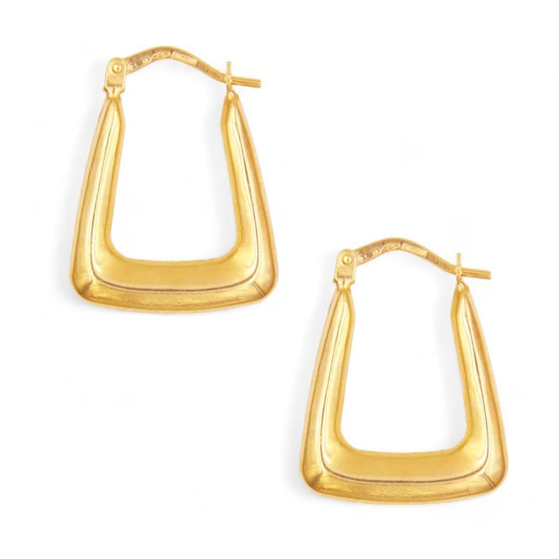 Boucles d'Oreilles Créoles - Or Jaune - Femme
