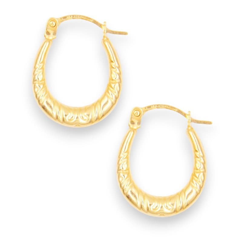 Boucles d'Oreilles Créoles - Or Jaune - Femme