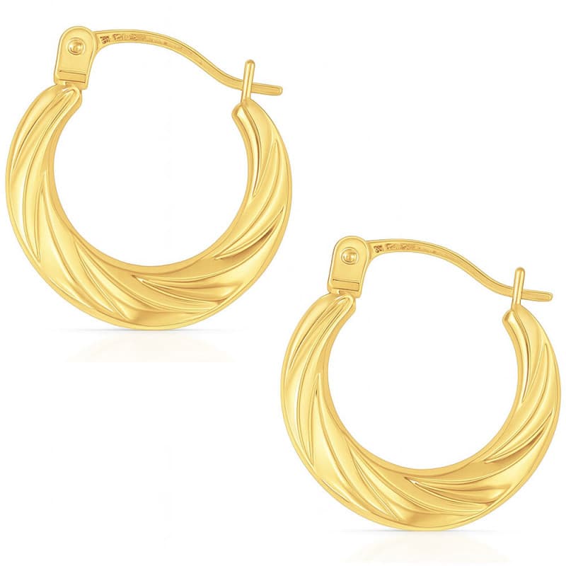 Boucles d'Oreilles Créoles Or Jaune - Femme