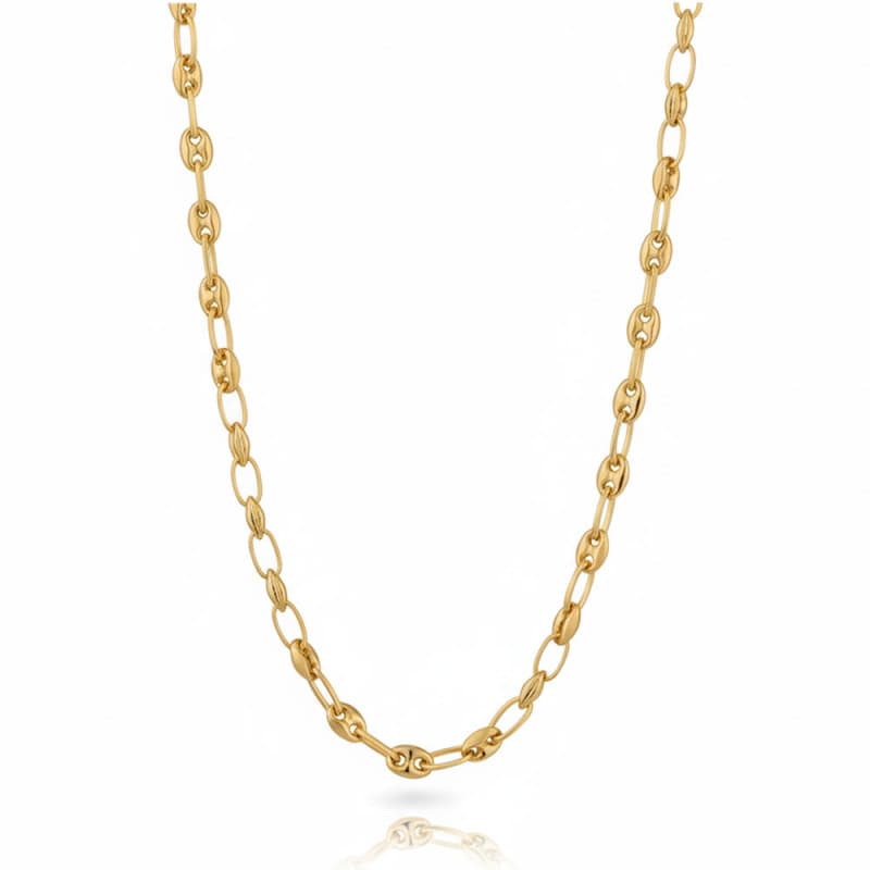 Collier Femme  Grain de Café - Or Jaune