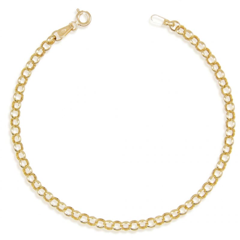 Bracelet Or Jaune Maille Forçat Ronde - Femme