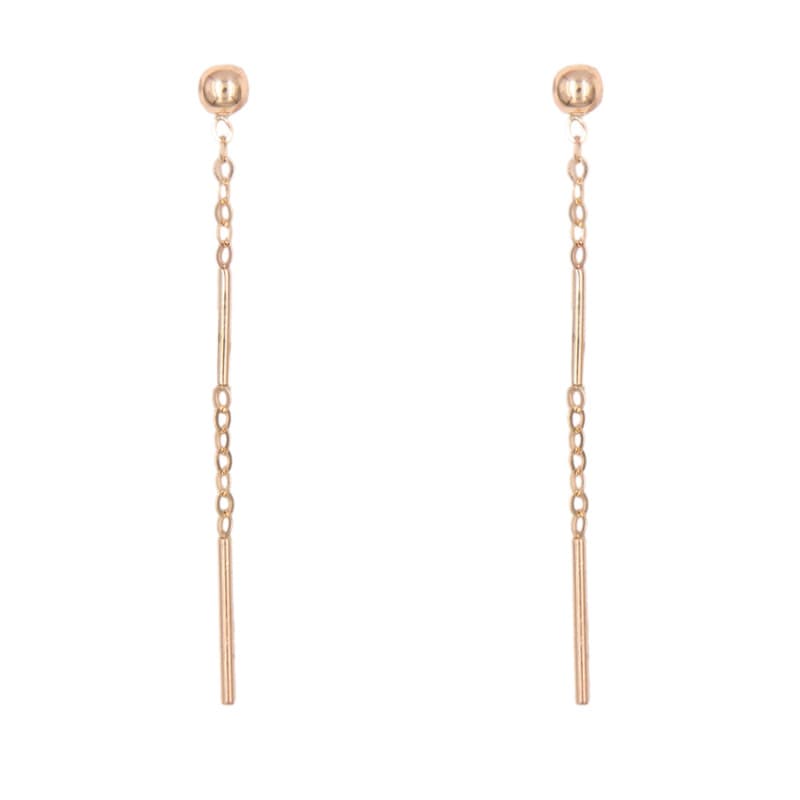 Boucles d'Oreilles Or Jaune Pendantes - Femme