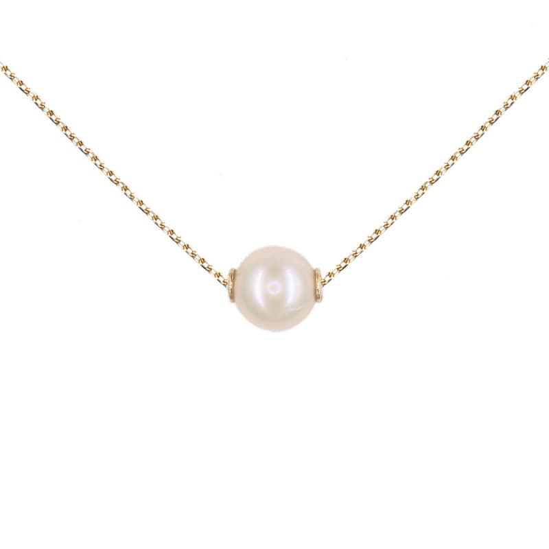 Collier Femme Or Jaune - Pendentif Perle