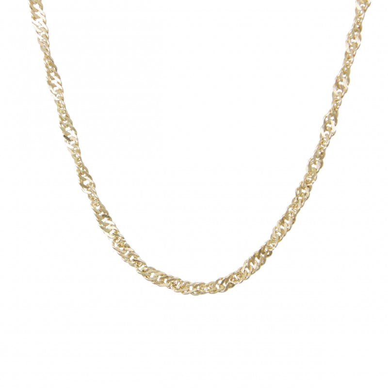 Collier Chaine Singapour- Or Jaune - Femme