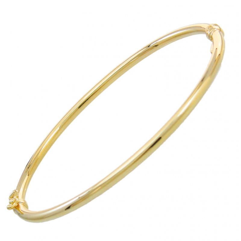 Bracelet Or Jaune - Jonc Ouvrant Oval Femme