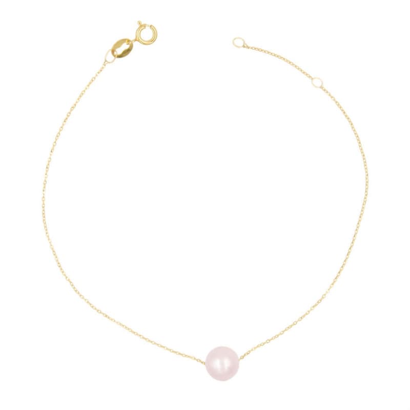 Bracelet Or et Perle Rose - Femme