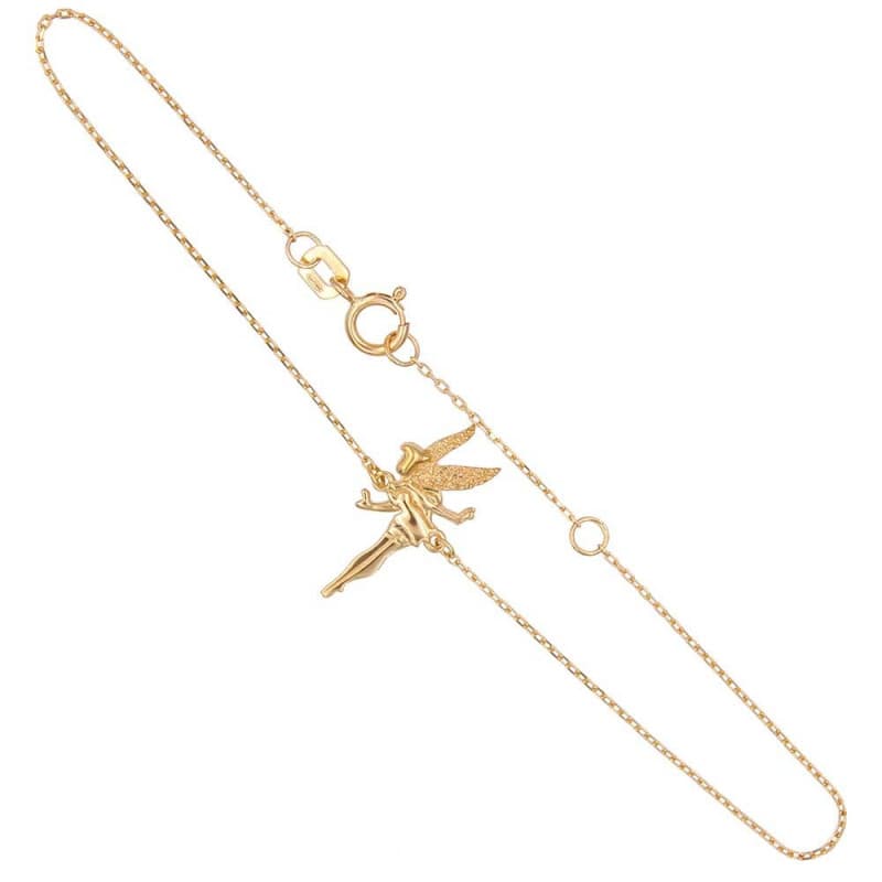 Bracelet Or Jaune - Motif Fée "Clochette"
