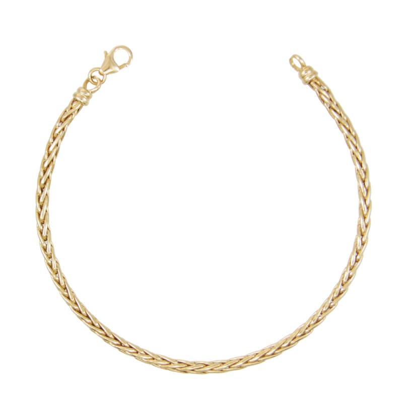 Bracelet Or Jaune Maille Palmier - Femme