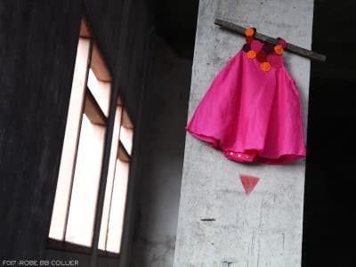 Robe bb collier Poudre de Perlimpinpin (Rose) - 3 mois