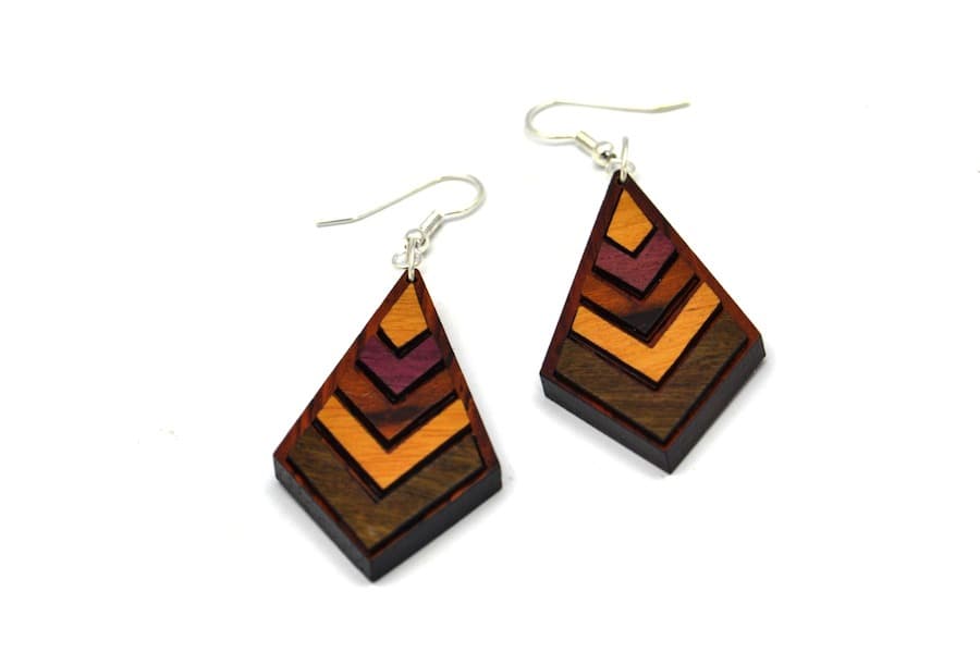Boucle d'oreille en bois Mathysse