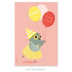 8 Cartes d'Invitations - Pirouette Cacahouète Chouettes