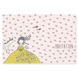 8 Cartes d'Invitations - Pirouette Cacahouète Licornes