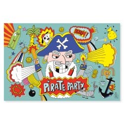 8 Cartes d'Invitations - Pirouette Cacahouète Pirates