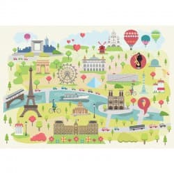 Puzzle Michèle Wilson 24 pièces "Paris Illustré" - Découpé à la Main