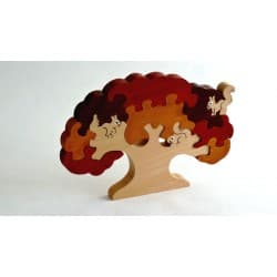 Puzzle Vertical Arbre Marron - 12 Pièces - JBois