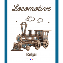 Maquette Locomotive en bois - Kelpi Bleu