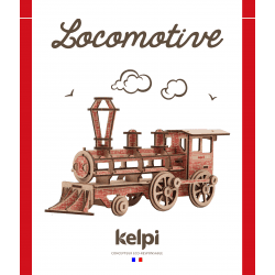 Maquette Locomotive en bois - Kelpi Rouge