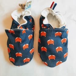Chaussons "Renards" Bleus 19-20 (9 à 12 mois)