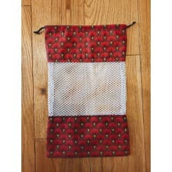 Sac à vrac - Grand avec filet (rouge ou bleu) Rouge