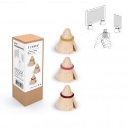 Lot de 3 pince-photo en bois - Tout simplement Moutarde/Rose/Bordeaux