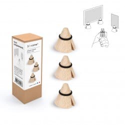 Lot de 3 pince-photo en bois - Tout simplement Noir