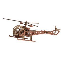 Maquette Hélicoptère en bois - Kelpi Rouge
