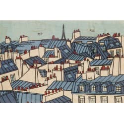 Carte postale en bois "Toits de Paris" - Woodhi