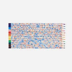 Crayons de couleur "Plan de Paris" - Les Parisettes