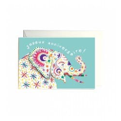 Carte d'anniversaire "Elephant" - Quartier Libre
