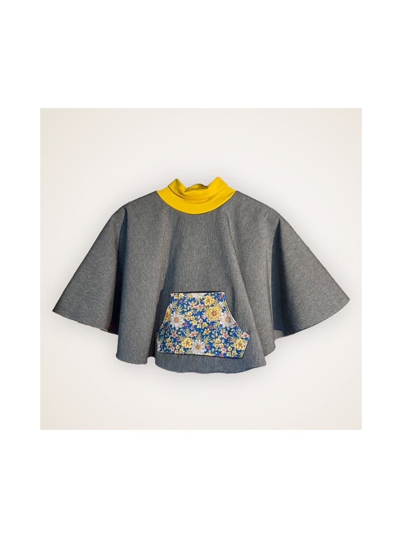 CHO gris poche Steph - Poncho 4 - 8 ans