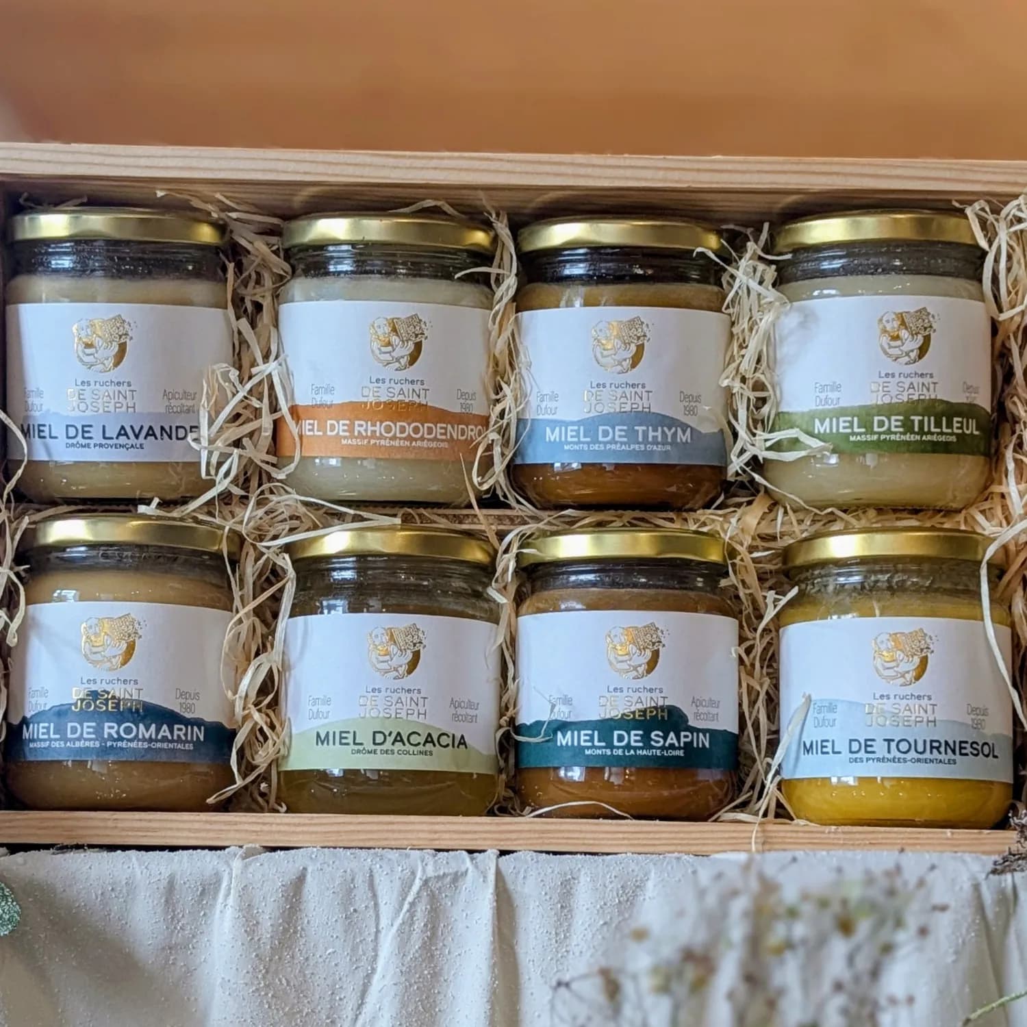 Coffret Prestige 8 Miels "La Collection de l'Apiculteur"