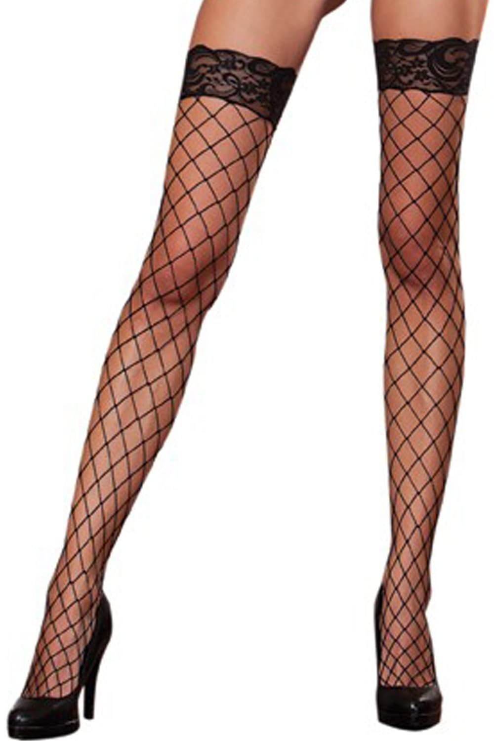 Bas filet noir autofixants - DG0115BLK