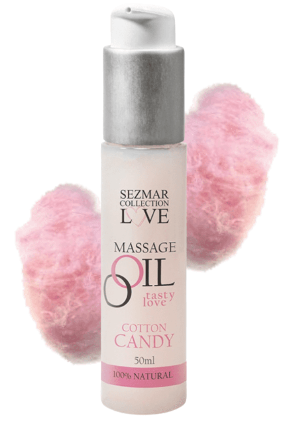 Huile de massage comestible Barbe à papa 50ml